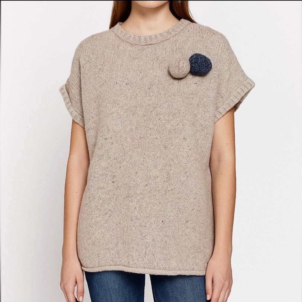 Anthropologie knit pullover oversized sweater one size